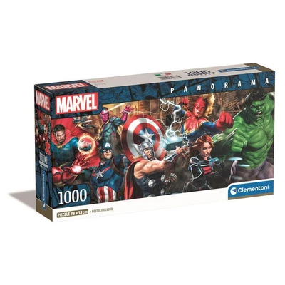 Clementoni 39877 - Panoráma puzzle - Marvel - 1000 db-os Compact puzzle