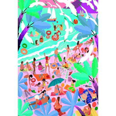 Clementoni 39938 - High Quality Collection - Vasárnap a strandon - 1000 db-os Compact puzzle