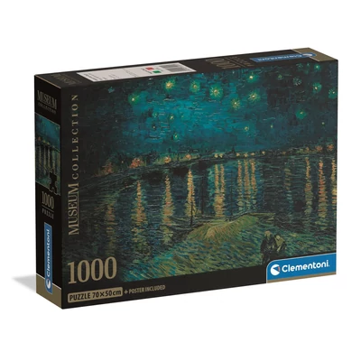 Clementoni 37095 - Museum Collection -  S Night over the River - 1000 db-os Compact puzzle