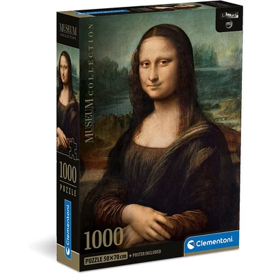 Clementoni 39708 - Museum Collection - Leonardo da Vinci - Mona Lisa - 1000 db-os Compact puzzle