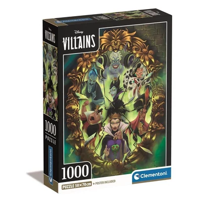 Clementoni 39812 - High Quality Collection - Disney gonoszak - 1000 db-os Compact puzzle