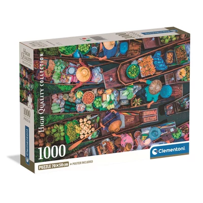 Clementoni 39932 - High Quality Collection - Thai Floating market - 1000 db-os Compact puzzle