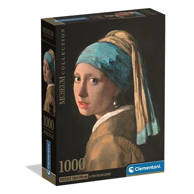 Clementoni 39967 - Museum Collection - Girl W, Pearl Earring - 1000 db-os Compact puzzle