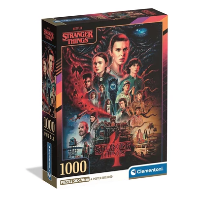Clementoni 39980 - Stranger Things 4 - 1000 db-os Compact puzzle