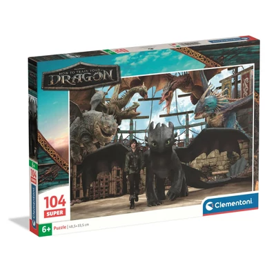 Clementoni 25080 - Így neveld a sárkányodat - 104 db-os puzzle