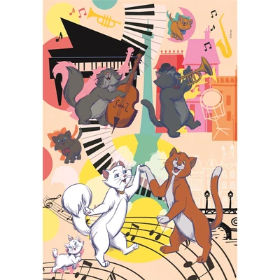 Clementoni 25048 - Disney Macskarisztokraták - 104 db-os  Szuper színes puzzle