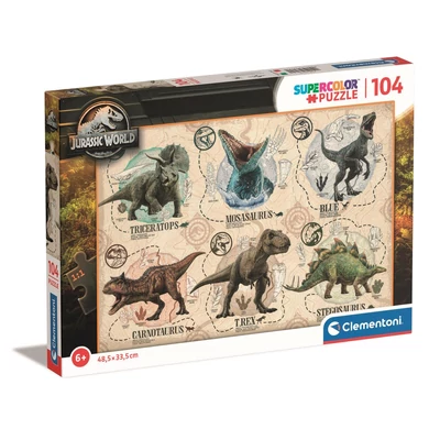 Clementoni 27179 - Jurassic World - 104 db-os Szuper Színes puzzle