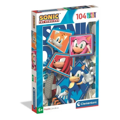 Clementoni 25038 - Sonic - 104 db-os Szuper Színes puzzle