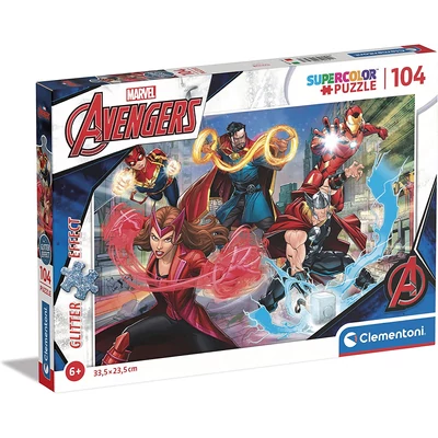 Clementoni 20347 - Marvel Bosszúállók - Glitter effect - 104 db-os Szuper Színes puzzle