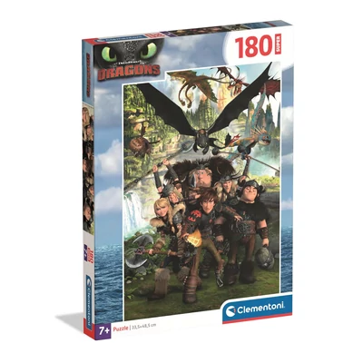 Clementoni 29793 - Dragontrainer - 180 db-os  Szuper színes puzzle