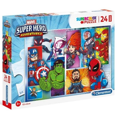 Clementoni 24208 - Marvel Szuperhősök - 24 db-os Szuper Színes Maxi puzzle