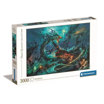 Clementoni 33023 - High Quality Collection - Dungeon and  Dragons - Víz alatti csata - 3000 db-os puzzle