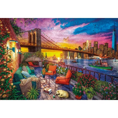 Clementoni 33552 - High Quality Collection - Manhattani naplemente a teraszon - 3000 db-os puzzle
