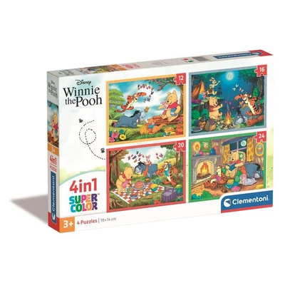 Clementoni 21514 - Micimackó - 4 az 1-ben puzzle (12,16,20,24 db-os)