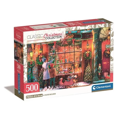 Clementoni 35567 - Classic Christmas Collection - Régi játékbolt - 500 db-os Compact puzzle