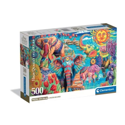 Clementoni 35578 - High Quality Collection - Elephants - 500 db-os Compact puzzle