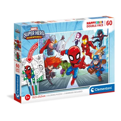 Clementoni 26098 - Marvel Szuperhősök - 60 db-os Színezhető kétoldalas puzzle