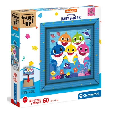 Clementoni 38807 - Baby Shark - 60 db-os puzzle képkerettel