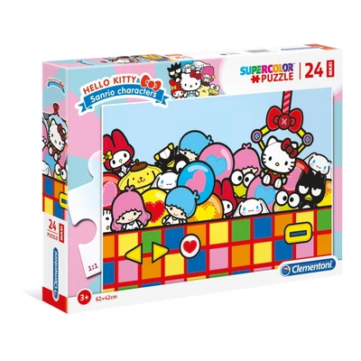 Clementoni 24202 - Hello Kitty - 24 db-os Szuper Színes Maxi puzzle