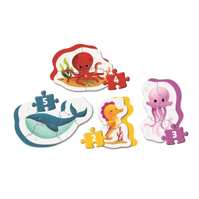 Clementoni 20835 - Tengeri élővilág - 2,3,4,5 db-os Első puzzle