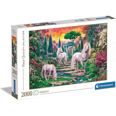 Clementoni 32575 - Unikornisok a kertben - 2000 db-os puzzle