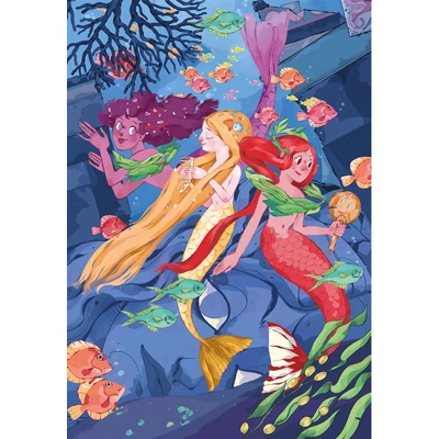 Clementoni 29307 - Hableányok - 180 db-os Szuper színes puzzle