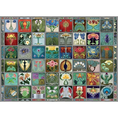 Cobble Hill 40090 - Art Nouveau Tiles - 1000 db-os puzzle