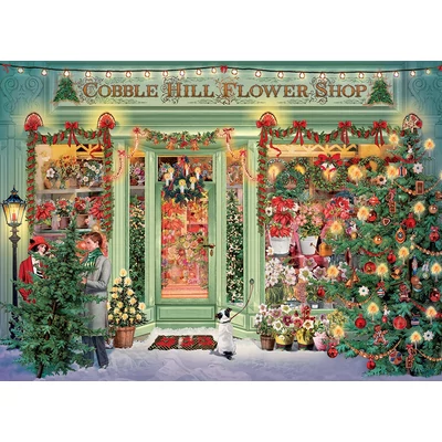 Cobble Hill 40011 - Christmas Flower Shop - 1000 db-os puzzle