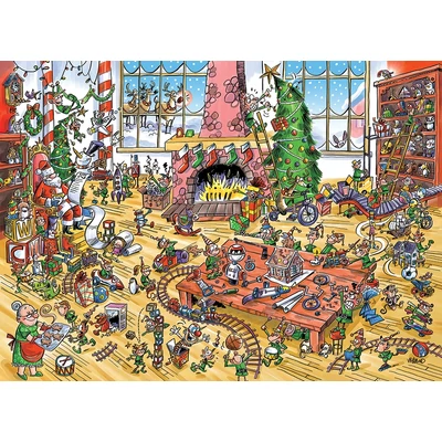 Cobble Hill 44507 - DoodleTown: Elves at Work - 1000 db-os puzzle