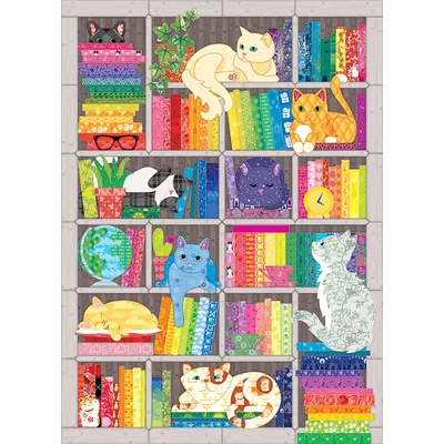 Cobble Hill 40046 - Rainbow Cat Quilt - 1000 db-os puzzle