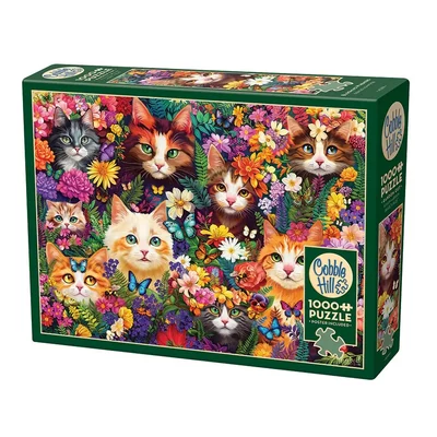 Cobble Hill 40289 - Blooming Whiskers - 1000 db-os puzzle