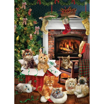 Cobble Hill 40216 - Christmas Kittens - 1000 db-os puzzle