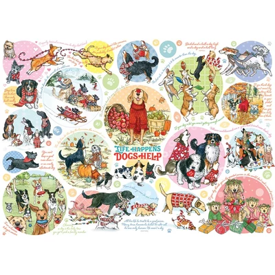 Cobble Hill 40336 - Dog Thoughts - 1000 db-os puzzle