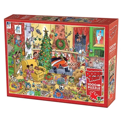 Cobble Hill 44513 - DoodleTown -  Catching Santa - 1000 db-os puzzle