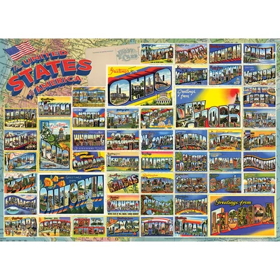 Cobble Hill 40115 - Vintage American Postcards - 1000 db-os puzzle