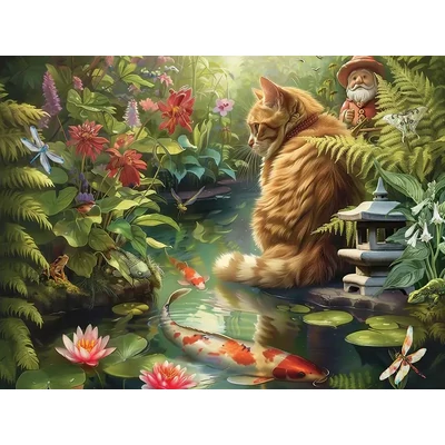 Cobble Hill 48030 - Koi Cat - 275 db-os Easy Handling puzzle 
