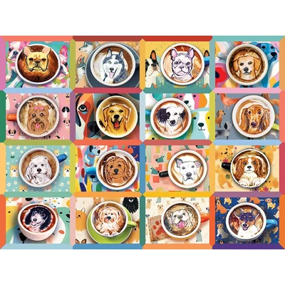 Cobble Hill 48032 - Puppy Lattes - 275 db-os puzzle
