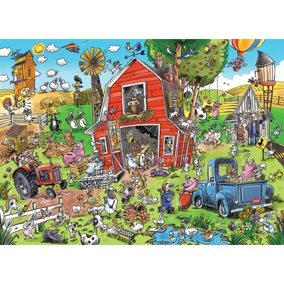 Cobble Hill 47018 - Farmyard Folly - 350 db-os puzzle