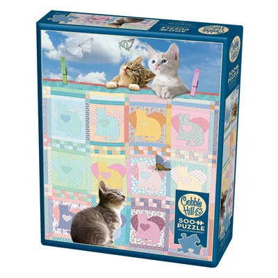Cobble Hill 85092 - Quilted Kittens - 500 db-os puzzle