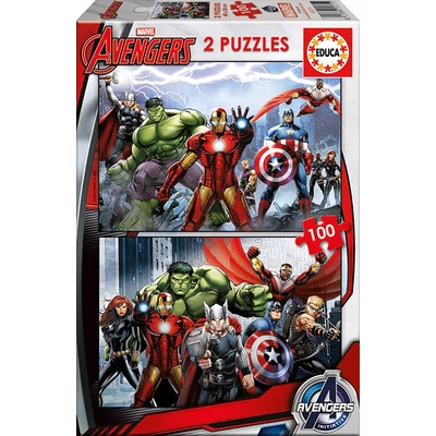 Educa 15771 - Avengers - Bosszúállók - 2 x 100 db-os puzzle