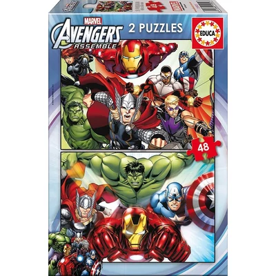 Educa 15932 - Avengers - Bosszúállók - 2 x 48 db-os puzzle
