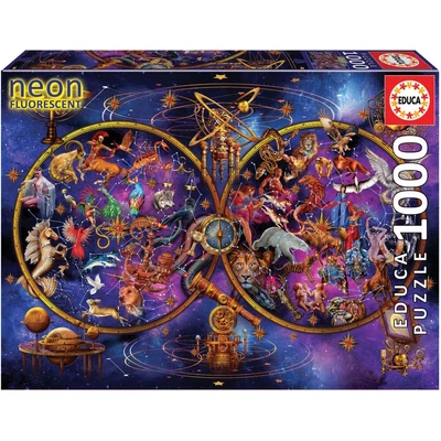 Educa 19561 - Csillagjegyek konstellációja - 1000 db-os Neon puzzle