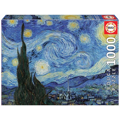 Educa 19263 -  A csillagos éjszaka, Vincent Van Gogh  - 1000 db-os puzzle