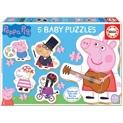 Educa 18589 - Baby sziluett puzzle - Peppa malac - 3,4,5 db-os puzzle