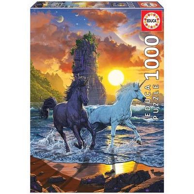 Educa 19025 - Unikornisok a naplementében - 1000 db-os puzzle 