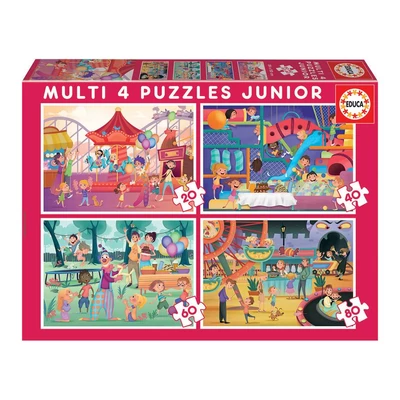 Educa 18601 - Gyereknapi mulatságok - 4 az 1-ben (20,40,60,80 db-os) puzzle