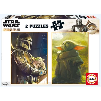Educa 18872 - Star Wars The Mandalorian - Baby Yoda - 2 x 100 db-os puzzle