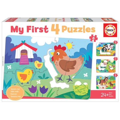 Educa 18899 - Anyja fia - My first 4 az 1-ben puzzle (5,6,7,8 db-os) puzzle
