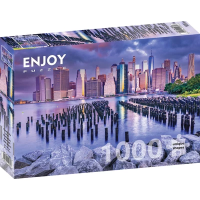 Enjoy Puzzle - 1065 - Cloudy Sky Over Manhattan, New York - 1000 db-os puzzle