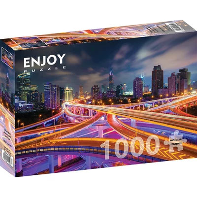Enjoy Puzzle - 1275 - Shanghai Downtown at Night - 1000 db-os puzzle
